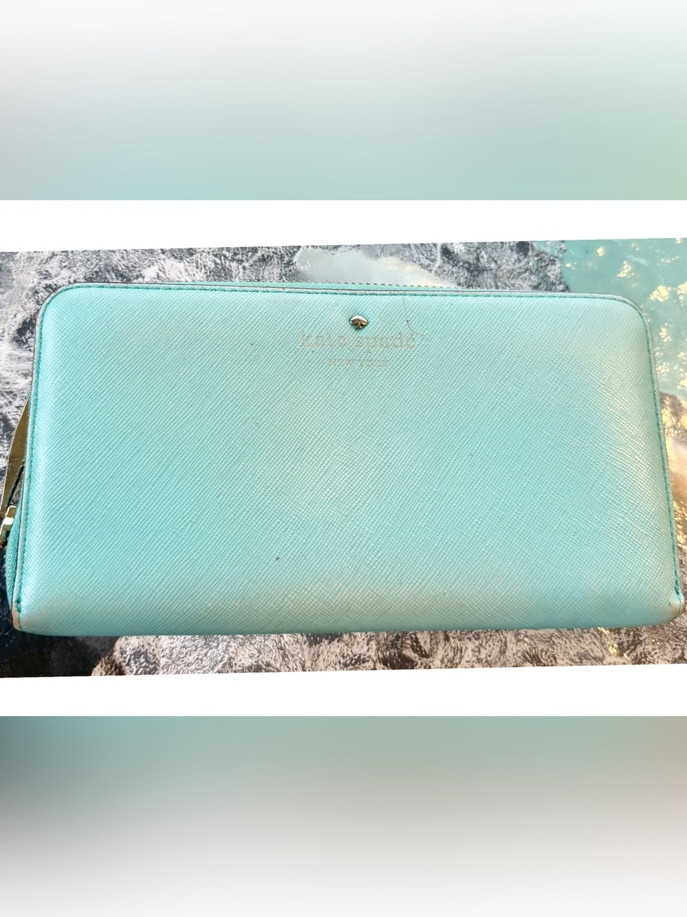 Kate Spade Turquoise Zip-Around Wallet